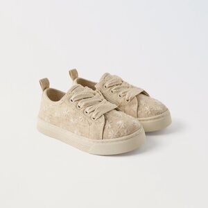 FLORAL COTTON SNEAKERS zara girls shoes